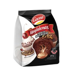 Oferta de GAONA madalena chocolate rellena dulce leche x215g por $1035,76 en Pasos Supermercado
