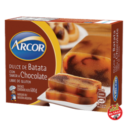 Oferta de ARCOR batata con chocolate sin tacc x500g por $1055,12 en Pasos Supermercado