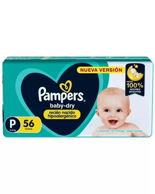 Oferta de PAMPERS - BABYDRY PEQUEÑO 56 PADS por $26850 en Punto de Salud