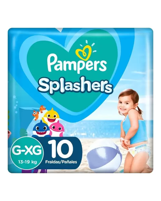 Oferta de Pampers - Trajes De Baños Desechables Pampers Splashers Baby Shark G-Xg 10 Unidades por $15420 en Punto de Salud