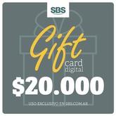 Oferta de GIFT CARD DIGITAL por $20000 en Sbs Librería