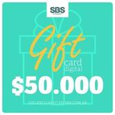 Oferta de GIFT CARD DIGITAL por $50000 en Sbs Librería