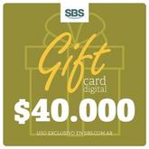 Oferta de GIFT CARD DIGITAL por $40000 en Sbs Librería