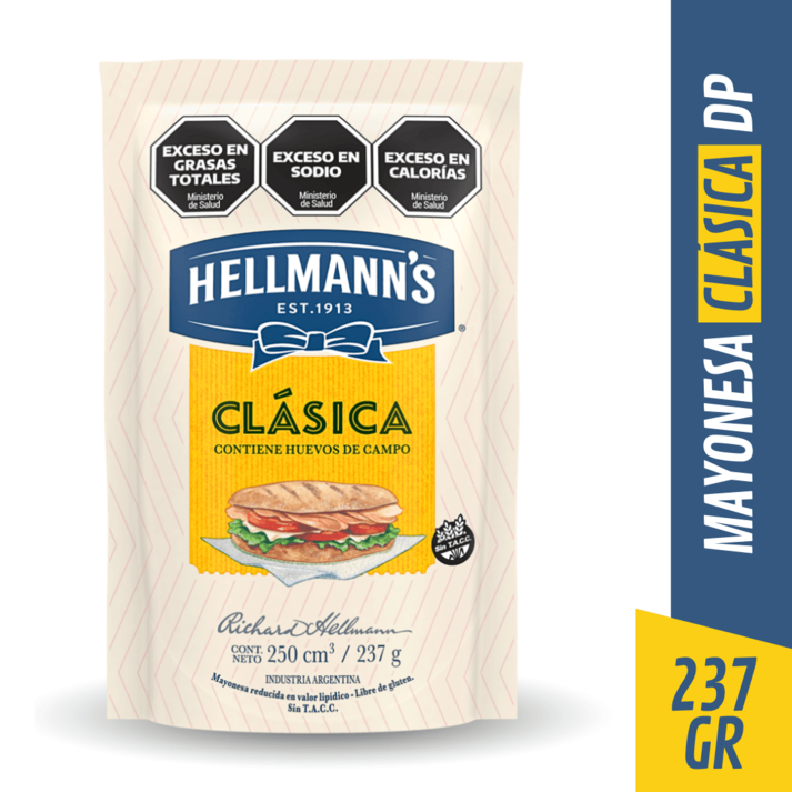 Oferta de Mayonesa Hellmann's Clásica Doypack x 237 Gr por $549,99 en Supermercados Comodin