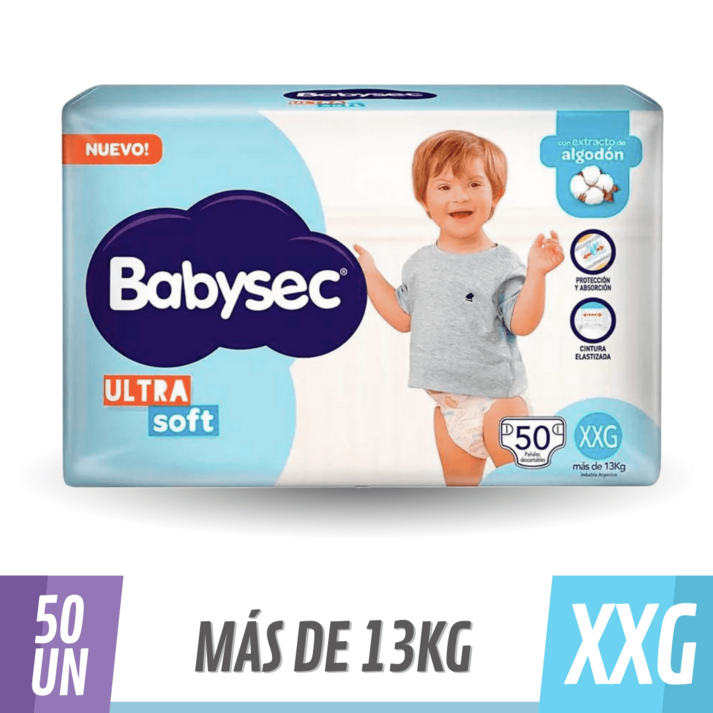 Oferta de Pañal Babysec Ultra Soft Jumbo XXG 50 un por $9999 en Supermercados Comodin