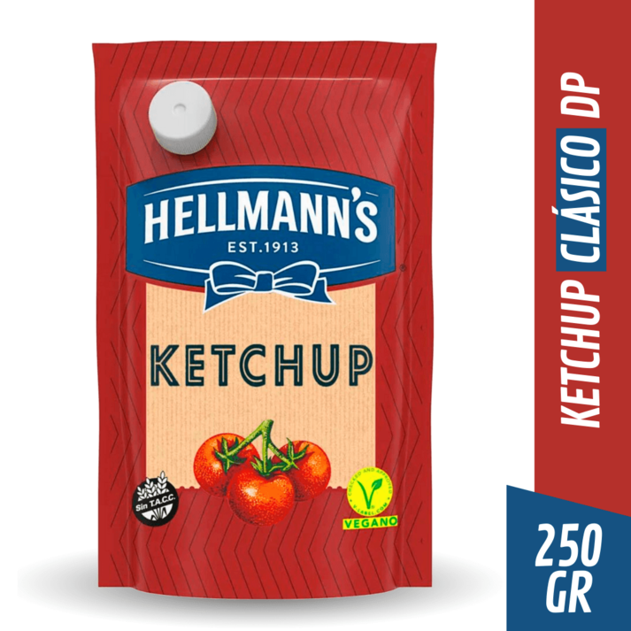 Oferta de Ketchup Clásico Hellmann's Doypack 250 g por $889,99 en Supermercados Comodin