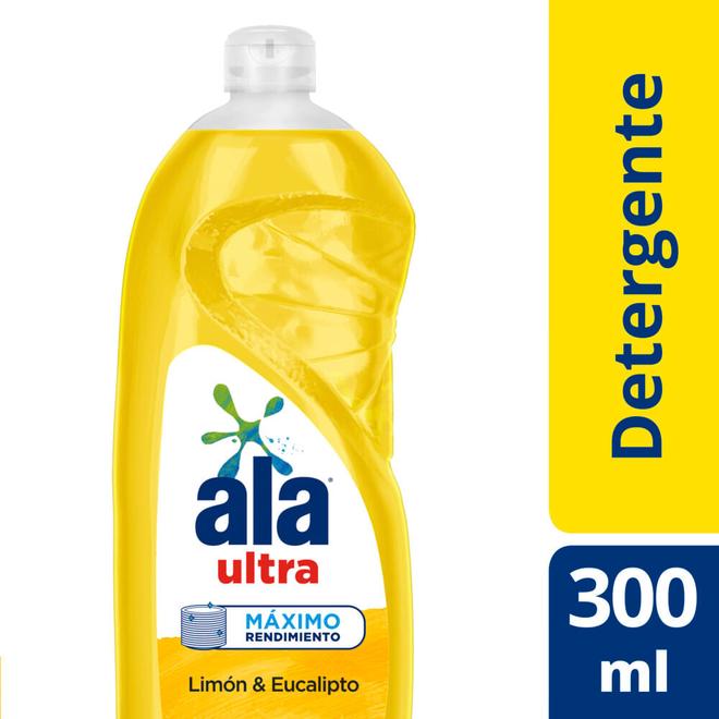 Oferta de Detergente Lavavajilla ALA Ultra Desengrase Limón 300 ml por $849 en Supermercados Comodin