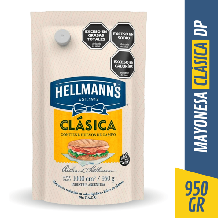 Oferta de Mayonesa Hellmann's Clásica Doypack x 950 Gr por $1786,49 en Supermercados Comodin
