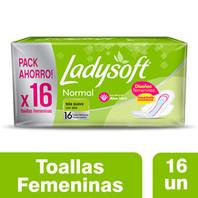 Oferta de Toalla Ladysoft Normal Tela ultra Seca conAloe x16u por $1461,19 en Supermercados Comodin