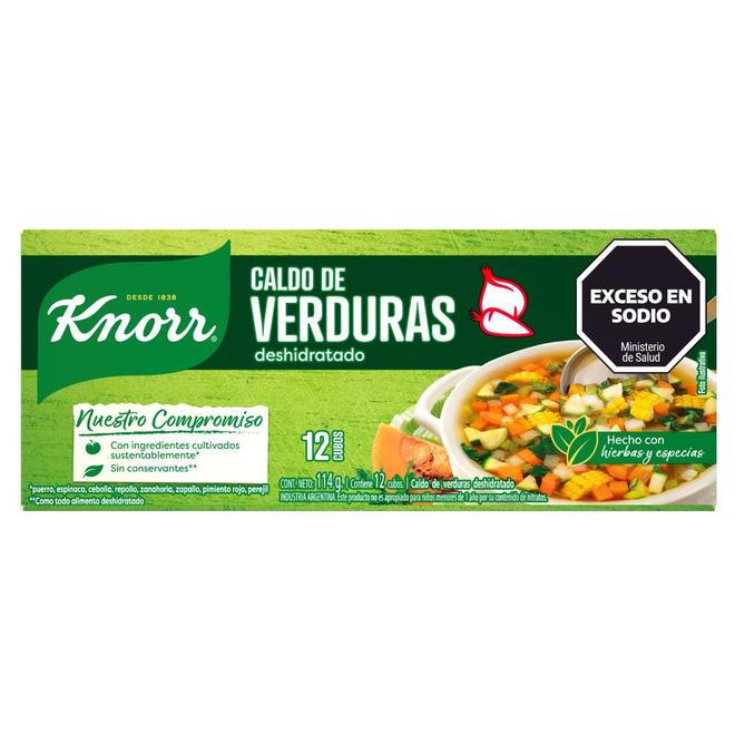 Oferta de Caldo Verdura Con Vegetales Knorr 12 Ud. por $1120 en Supermercados DIA