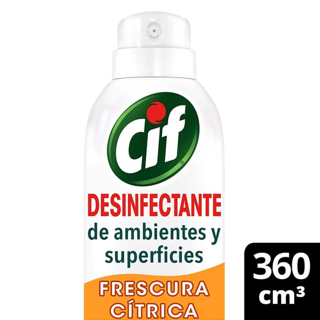 Oferta de Aerosol Desinfectante de Ambientes y Superficies Cif Frescura Cítrica 260 Gr. por $1800 en Supermercados DIA