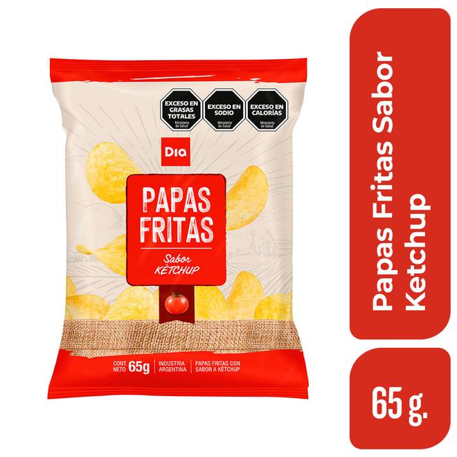 Oferta de Papas Fritas Ketchup Dia 65 Gr. por $1180 en Supermercados DIA