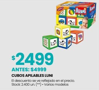 Oferta de CUBOS APILABLES LUNI por $2499 en Changomas