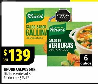 Oferta de KNORR CALDOS 6UN Distintas variedades  por $139 en Punto Mayorista
