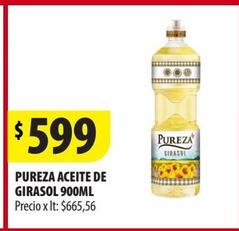 Oferta de PUREZA ACEITE DE GIRASOL 900ML por $599 en Punto Mayorista