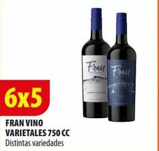 Oferta de FRAN VINO VARIETALES 750 CC Distintas variedades en Punto Mayorista