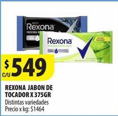 Oferta de REXONA JABON DE TOCADOR X 375GR Distintas variedades por $549 en Punto Mayorista