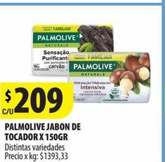 Oferta de PALMOLIVE JABON DE TOCADOR X 150GR Distintas variedades  por $209 en Punto Mayorista