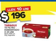 Oferta de Taragui - te filtro diamantado por $196 en Carrefour Maxi