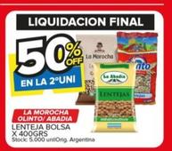 Oferta de La morocha - lenteja bolsa en Carrefour Maxi