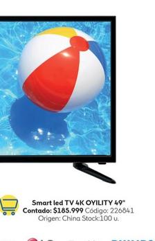 Oferta de Oyility - Smart Led Tv 4k 49'' por $185999 en Coppel