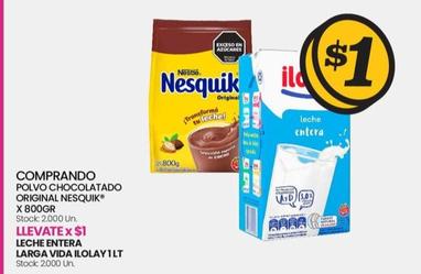 Oferta de Polvo Chocolatado Original Nesquik por $1 en HiperChangomas