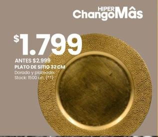 Oferta de Plato De Sitio por $1799 en Changomas
