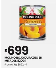 Oferta de Molino Rojo - Durazno En Mitades por $699 en Punto Mayorista