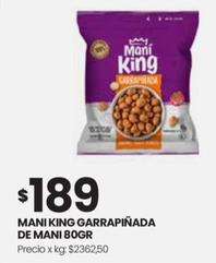 Oferta de Mani King - Garrapinada De Mani por $189 en Punto Mayorista