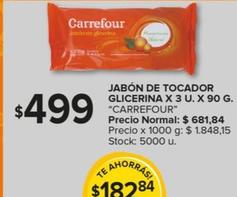 Oferta de Jabón De Tocador Glicerina por $499 en Carrefour Maxi