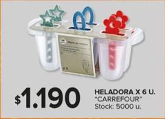 Oferta de Heladora x 6 U. por $1190 en Carrefour Maxi