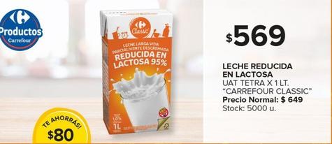 Oferta de Carrefour Classic - Leche Reducida En Lactosa por $569 en Carrefour Maxi
