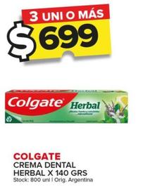 Oferta de Crema Dental Herbal por $699 en Carrefour Maxi