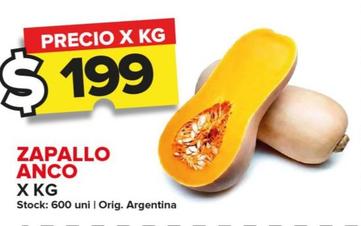 Oferta de Zapallo Anco por $199 en Carrefour Maxi