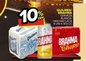 Oferta de Quilmes/ Brahma - Cerveza Blanca/ Hinchad Lata en Carrefour Maxi