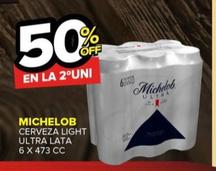 Oferta de Michelob - Cerveza Light Ultra Lata en Carrefour Maxi