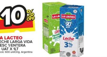 Oferta de Leche Larga Vida Desc 1/ Entera  en Carrefour Maxi