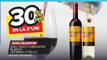 Oferta de Vino Tinto/Torrontes Blanco Lacrado en Carrefour Maxi