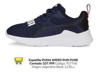 Oferta de Zapatilla Wired Run Pure por $37999 en Coppel