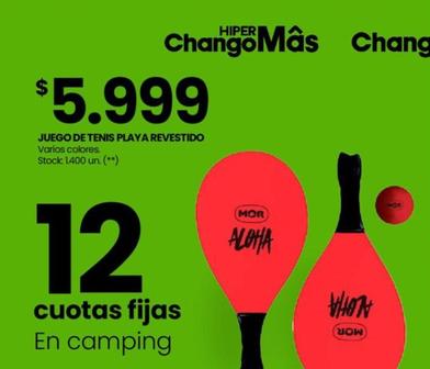 Oferta de Juego De Tenis Playa Revestido por $5999 en HiperChangomas