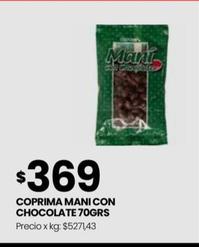 Oferta de Mani Con Chocolate por $369 en Punto Mayorista