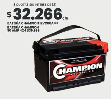 Oferta de Champion - Batería 12Vx80AMP en HiperChangomas