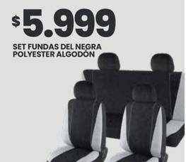 Oferta de Set fundas del negra polyester algodon  por $5999 en HiperChangomas