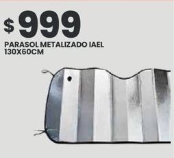 Oferta de Parasol Metalizado Iael 130 x 60 cm  por $999 en HiperChangomas