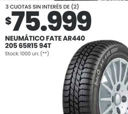 Oferta de Neumático fate AR440 205 65R15 94T en Changomas