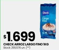 Oferta de Check - Arroz Largo Fino por $1699 en Changomas