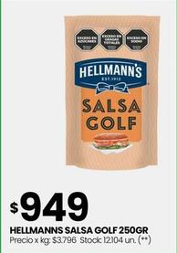 Oferta de Hellmann's - Salsa Golf 250GR por $949 en Changomas