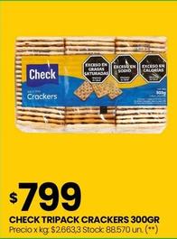 Oferta de Check - Tripack Crackers 300gr por $799 en Changomas