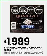 Oferta de San Ignacio - Queso Azul Cuna por $1989 en Changomas