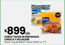 Oferta de Check - Tapas De Empanada Criolla Y Hojaldre por $899 en Changomas